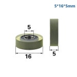 고무 코팅 베어링 685 롤러 도르래 PU 폴리우레탄 몰딩 UMBB5-16 베어링 풀 5mm 내경 크기 5x16x5mm 2 개 : 이십칠플렉스