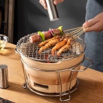 화로 숯불 구이 가정용 스토브 숯화로 식당용 야외 캠핑용 바베큐 훈제 직화 12 스테인리스 그릴 스몰 사이즈 : 투명소리