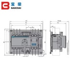 정시출고 무료배송 발전기 부품 단일 3 상 이중 전원 공급 장치, chlit NXZM-125/4A ATS : 핏트레이드24