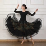 라인댄스복 스포츠댄스 동호회 대회 경연 취미 큐빅 성인 복장 스윙 무늬와 색깔 S : 몬차