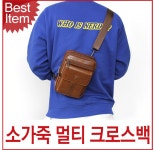 블루캣츠 7504 블루마운트 천연소가죽 남성 멀티 크로스백 : 주식회사 마루인터내셔널