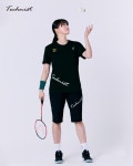 테크니스트 TNT-6539 BK 기획 티셔츠 반팔 게임웨어 배드민턴 테니스 경기복 : YES스포츠