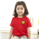 순면 반팔티 엔젤스타 국내산 티셔츠 남녀공동 성인 어린이 영유아 어린이집 단체티 : CGI shop