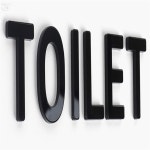 천우신조몰  TOILET 블랙 입체사인 남녀화장실 화장실표시 화장실문패 : 천우신조몰