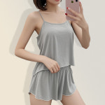 모달 상하의 끈나시 반바지 잠옷 파자마 홈웨어 세트 : 모던아지트