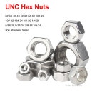 UNC 304 스테인리스 스틸 육각 너트 나사 볼트 2 -56 4 -40 6 -32 8 10 12 1/4-20 5/16-18 : 구매유통448