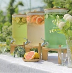 생수 탄산 음료 워터 내열 유리 물병 디스펜서 : 고운정상회