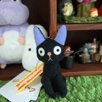 지브리파크 나고야 마녀배달부 키키 가짜 지지 굿즈 키링 고양이 : 몽글구름가게