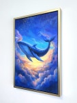 [100% 핸드메이드] 고래 그림 44x64cm 액자 동물 바다 어린이방 거실 꾸미기 유화 : 한결같이