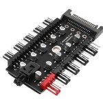 마더보드 1 ~ 10 허브 4 핀 PWM 쿨러 팬 어댑터 분배기 확장 12V SATA IDE 전원 공급 장치 대형 4D 포트 PC 컨트롤러 : 장꾸잡화점
