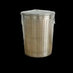 양철쓰레기통 야외 레트로 휴지통 대형 75L 양철 인테리어 1 18리터 직경 22cm 높이 29cm 무지 : 행복한 하루ST