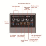 전문 USB 오디오 인터페이스 16비트/48kHz TEYUN Q-16 PC//라이브 스트리밍용 녹음 사운드 카드 : 여기다이쓰요몰