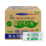 유한그린텍 슈퍼 크린타올 물티슈 400매 1박스 : 푸드랑식자재