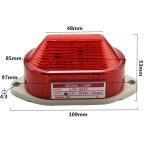 LED-5051/3051 스트로브 신호 경고등 12V 24V 220V 표시 등 LED 램프 작은 깜박이는 빛 보안 경보 : 바이셀에이트세븐