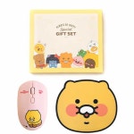 [판촉물] 카카오프렌즈 새날 선물세트4 춘식이 열심 무선 마우스 + 패드 (x 10개 묶음) : 굿스기프트