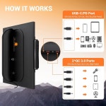 소형 발전소 발전기 휴대폰 패널 QC3.0 USB-C 배낭 여행용 휴대용... 충전기 태양광 PD3.0 위한 접이식 DC MC4 USB-A 파워뱅크를... 