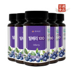 백세식품 빌베리100 폴리페놀 500mg 100정, 5개 : 주식회사 백세식품