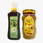 함평청정 밤꿀 튜브형 벌꿀 1kg+꿀벌화분 500g 혼합상품 : 함평청정꿀