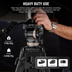 NEEWER 조절식 360 ° 파노라마 댐핑  유체 헤드 DJI RS3 RS2 Manfrotto 501PL 카메라 삼각대 슬라이더용 TH45 : Helix Haul