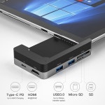 BYEASY 도킹 스테이션 6 3 서 PD 0 허브 특별히 4K 2개 C 충전 SD Type 카드 7 프로 허브 USBC USB 60W in 리더기 설계된 1 HD /TF... 