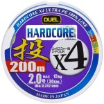 DUEL(듀엘) HARDCORE(하드코어) PE라인 2호 HARDCORE X4 던지기 200m 25m×4색 12.5m 매 흑마킹던지기 H32 : Edo Emporium