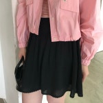 베니르 venir 셀리나 셔링 미니 하늘하늘 쉬폰 봄 레이스 치마 스커트 3color : 언노운센트