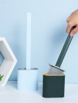 변기청소솔세트 화장실변기청소 내구성 실리콘 Wc Bristle 있는 방지 사각변기 푸른 색 : 민루미