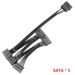 POWER LOGIC 케이블 대형 PC 서버 하드 드라이브 15 공급 어댑터 컨버터 코드 18AWG IDE 4pin to 3 X SATA : 모멘트상사