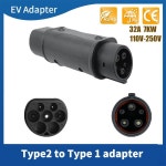 J1172 자동차 IEC62196 Type2-SAE J1772 유형 1 EV 어댑터 충전 변환기 250V 32A Type2-Type1 충전기 변환기 어댑터 : 감인 플렉스