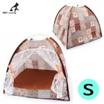 강아지집 강아지하우스 텐트하우스 [브라운,S] : 영쓰상회