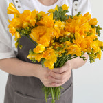 블롬스트 후리지아 10줄기 프리지아 꽃다발 꽃배달싼곳 생화택배 : 블롬스트