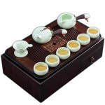 차반 차트레이 차판 원목 테이블 다도세트 티트레이 1. 블랙 플레이트+옆손잡이 항아리 : 샵큐글로벌