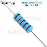 20pcs 3W 금속 필름 저항 1R ~ 1M 4 7R 10R 22R 33R 47R 1K 7K 10K 100K 7 10 22 33 47 4K7 1.2K : 터빈코어