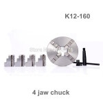 LATHE CNC 셀프 센터링 척 K12-160 드릴링 밀링 머신용 160 경화 강철 6 인치 턱 4 개 : 성유유통750