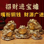 삼족뚜꺼비 황금 장식품 북유럽 금두꺼비 금전운 행운 뚜꺼비 소품 돈개구리 돈벼락 황금뚜꺼비 1. 금전두꺼비 받침대+오제전 : GOODGOOD