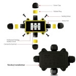 야외 방수 오픈 스플라이스 지하 전기 정션 박스 4 웨이 와이어 범위 3-12mm 트레일러 케이블 연결 케이스 : 이십오플렉스