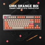 보이 스페이스 129 오렌지 7U 키캡 스위치용 기계식 PBT 프로파일 키보드 서브 MX 23 체리 25U Orange Boi129Keys : 스테이블식스