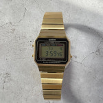 카시오 스퀘어 메탈시계 전자시계 남녀공용 레트로 빈티지 여자 남자 A700W 실버 골드 : gemmaa