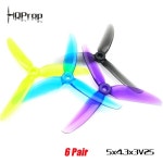 HQPROP 5X4.3X3V2S 5043 RC FPV 레이싱 프리스타일 5인치 드론 교체용 DIY  6쌍용 3블레이드 PC 프로펠러 : 고대리몰