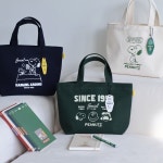 피너츠 스누피 75주년 캐릭터 학생용 데일리 코튼 토트백 귀여운코디 귀여운토트백 : THE 윤스샵