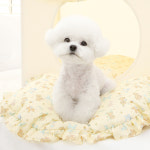 오가닉 허니베베 프릴 야드( 옐로우 )애견쿠션 마약베개 꿀잠방석 강아지쿠션 : 이유펫