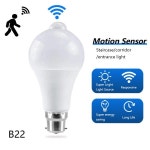 B22 LED PIR 모션 센서 전구 15W 18W 야외 조명 인간 유도 전구 램프 거실 침실 복도 차고 : 잔플렉스