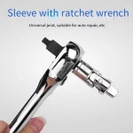 3PCS 범용 소켓 어댑터 1/4 3/8 1/2 소켓 범용 조인트 범용 소켓 래칫 도구 실버 : 캄진플렉스