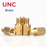 Atx 컴퓨터 케이스용 UNC 황동 마더보드 스탠드오프, 암 수 스페이서, 6 #-32x6.4 + 4mm : 고대리몰