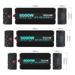 순수 사인파 인버터, 태양광 보조배터리 스테이션 자동차 DC 17V-AC 220V 피크 전력, 6000W, : 세화상사4
