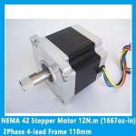 NEMA 42 스텝퍼 모터 2 상 4 리드 12N.M (1667OZ-IN) 프레임 110MM 본체 길이 100MM 1.8 도 CNC 스테핑 CE ROHS : 신우유통551