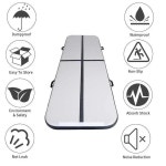 어린이용 팽창식 체조 에어 트랙 텀블링 바닥 트램펄린 가정용 훈련 리더 2 m : 서원글로벌12