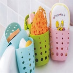 봄다미 수세미걸이 2칸형 청소트레이 이중구조청소보관함 양칸수세미걸이 : 봄다미