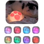 LED 고양이 발 실리콘 밤 빛 3D 귀여운 충전 크리 에이 티브 선물 RGB 압력 센서 잠자는 여자 침실 장식 : 하루코퍼레이션11