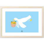 Sweet Delivery 인테리어 일러스트 액자 297x420mm, 백조와 오렌지 : 마이메시룸